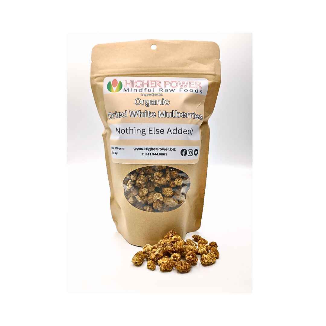 Higher Power Raw Foods Dried Organic White Mulberries